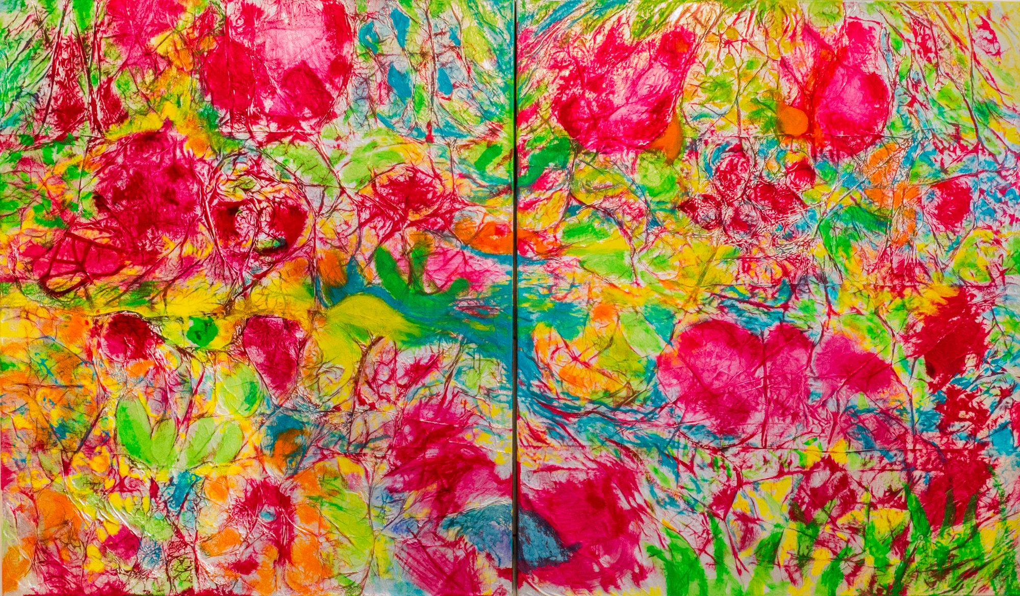 Flowerpower, Acryl auf Aluminium, 140 x 120 cm, 2019