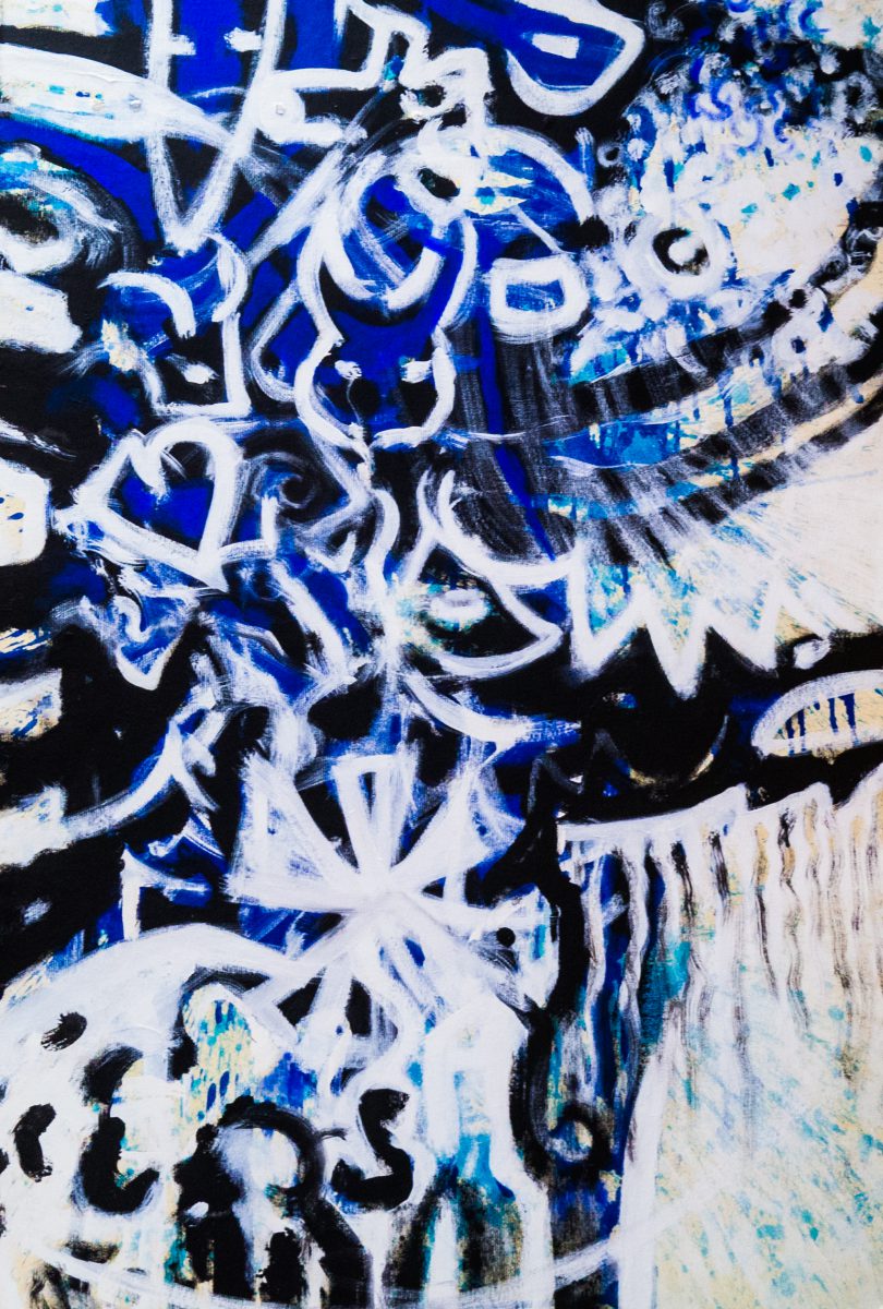 057_Stammbaum, Acryl auf Zellstoff, 150 x 108 cm, 2014